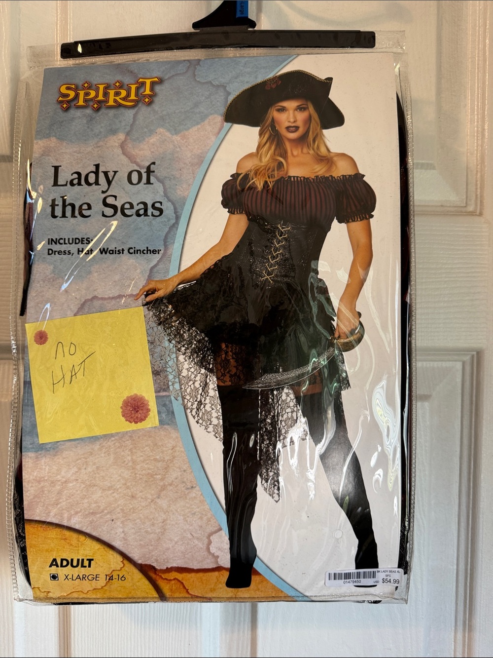 Women’s pirate costume size xl does not have hat